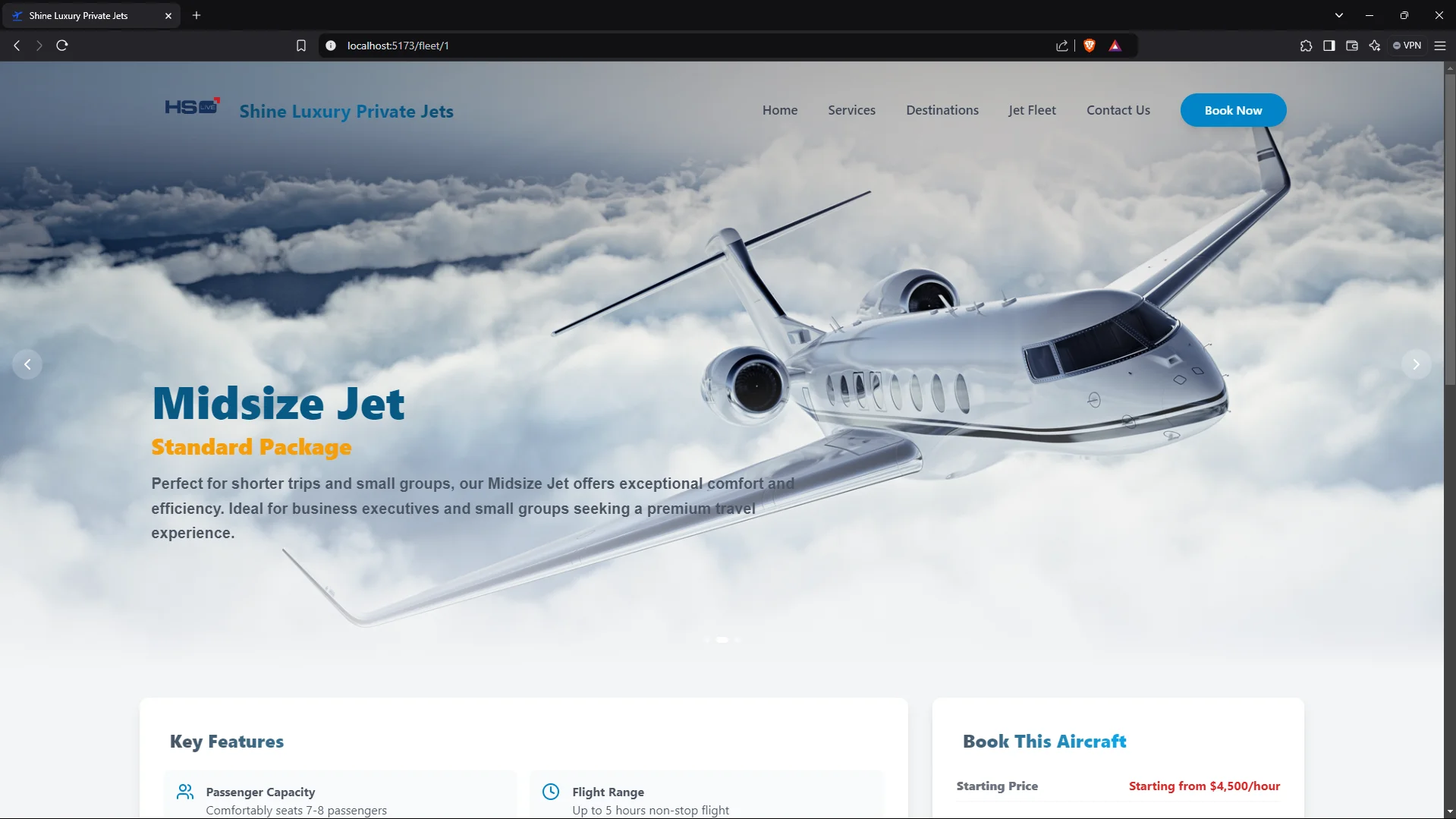 Private Jet Charter Site