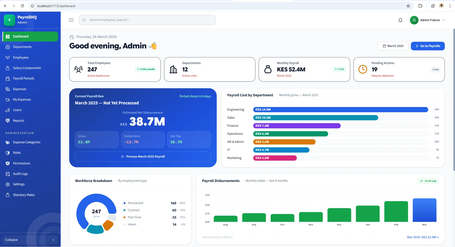 Payroll & Expense Management System