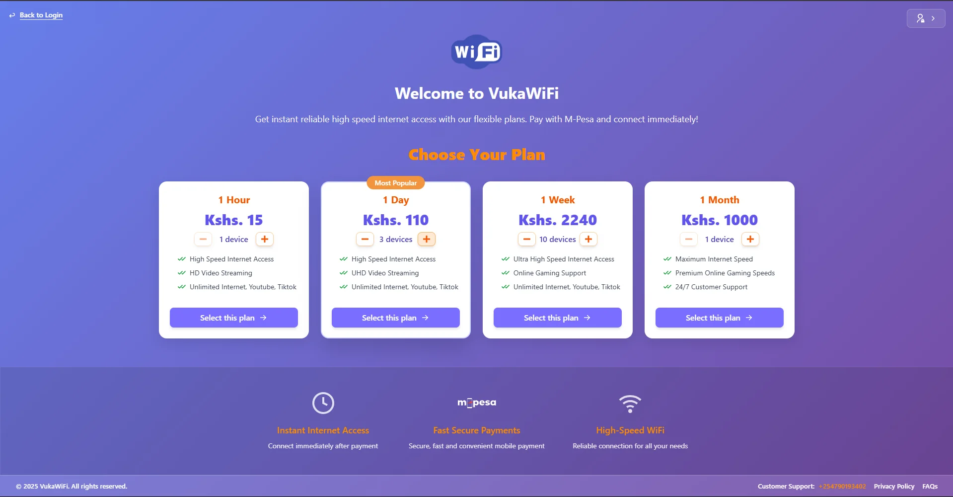 Vuka-Wifi Billing Sytem with Mikrotik API